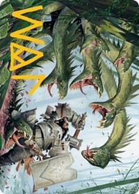 Lair of the Hydra Art Card (Gold-Stamped Signature), Art Series: Adventures in the Forgotten Realms