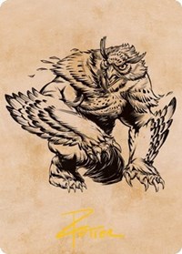 Owlbear (Showcase) Art Card (Gold-Stamped Signature), Art Series: Adventures in the Forgotten Realms