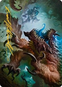 Basilisk Art Card (Gold-Stamped Signature), Art Series: Adventures in the Forgotten Realms