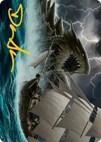 Dragon Turtle Art Card (Gold-Stamped Signature), Art Series: Adventures in the Forgotten Realms