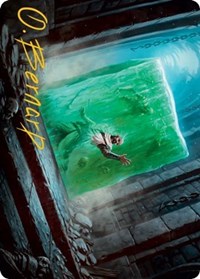 Gelatinous Cube Art Card (Gold-Stamped Signature), Art Series: Adventures in the Forgotten Realms