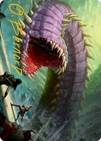 Purple Worm Art Card (Gold-Stamped Signature), Art Series: Adventures in the Forgotten Realms