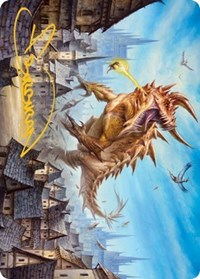 Tarrasque Art Card (Gold-Stamped Signature), Art Series: Adventures in the Forgotten Realms