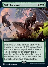 Wild Endeavor (Extended Art), Commander: Adventures in the Forgotten Realms