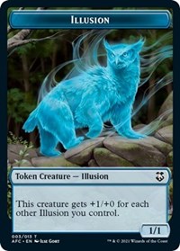 Illusion // Zombie Double-Sided Token, Commander: Adventures in the Forgotten Realms