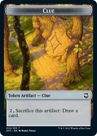 Clue // Treasure Double-Sided Token, Commander: Adventures in the Forgotten Realms