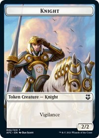 Knight // Saproling Double-Sided Token, Commander: Adventures in the Forgotten Realms