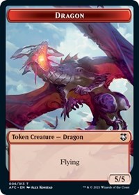 Dragon // Dragon Spirit Double-Sided Token, Commander: Adventures in the Forgotten Realms
