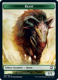 Beast // Dragon Spirit Double-Sided Token, Commander: Adventures in the Forgotten Realms