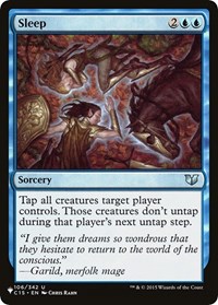 Sleep (C15), The List Reprints