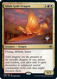 Adult Gold Dragon, Promo Pack: Adventures in the Forgotten Realms