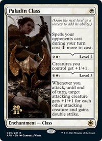 Paladin Class, Prerelease Cards