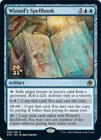 Wizard's Spellbook, Prerelease Cards