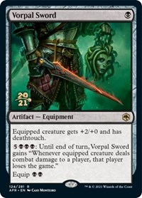 Vorpal Sword, Prerelease Cards