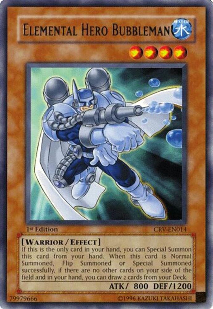 Elemental Hero Bubbleman, 1st-edition, front