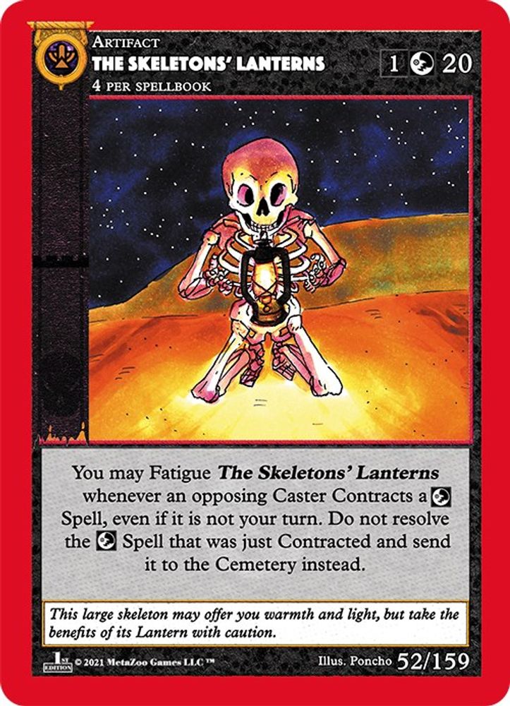 The Skeletons' Lanterns, Standard, front