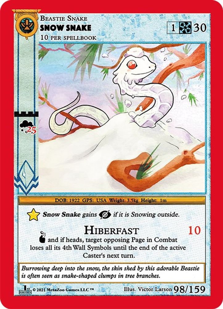Snow Snake, Standard, front