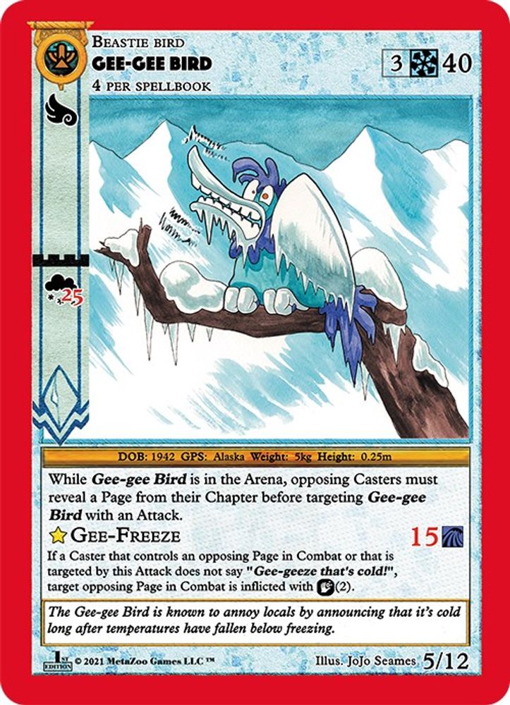 Gee-Gee Bird, Standard, front