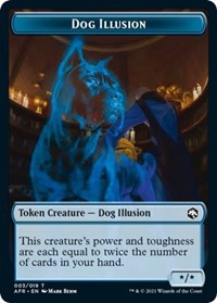 Dog Illusion // Vecna Double-Sided Token, Adventures in the Forgotten Realms