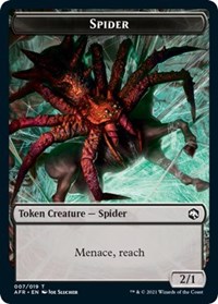 Spider // Zombie Double-Sided Token, Adventures in the Forgotten Realms