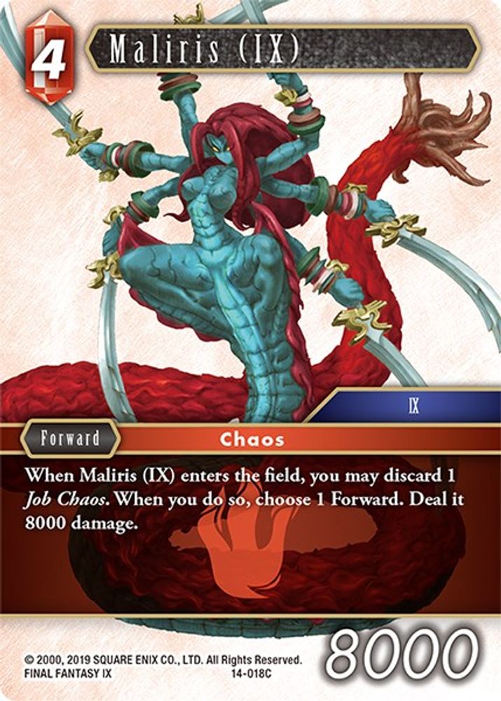 Maliris (IX), Standard, front