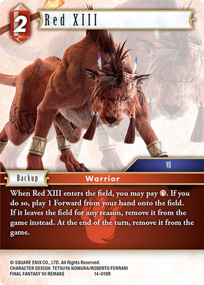 Red XIII, Standard, front