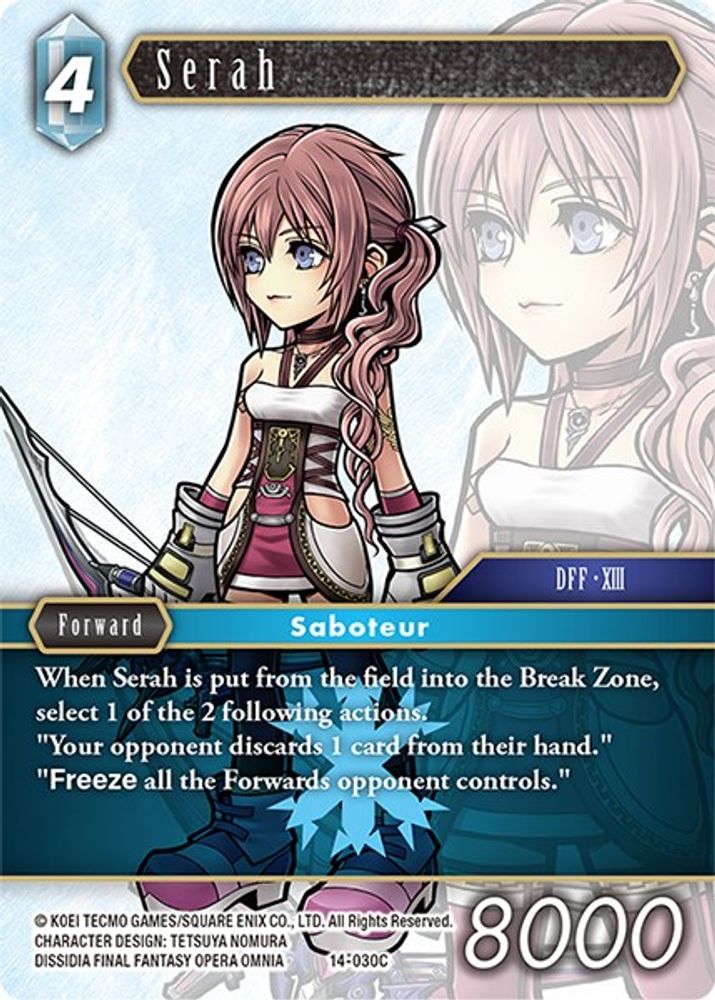Serah, Standard, front