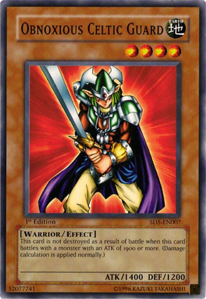 Obnoxious Celtic Guard, 1st-edition, front