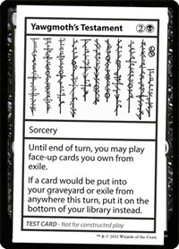 Yawgmoth's Testament (No PW Symbol), Mystery Booster: Convention Edition Exclusives