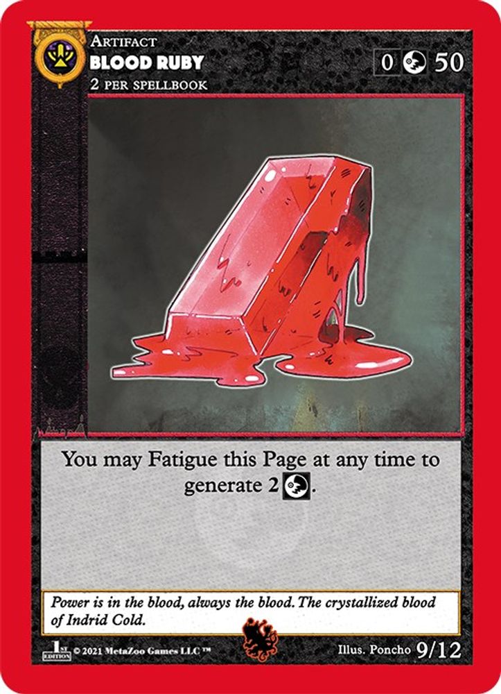 Blood Ruby, Standard, front