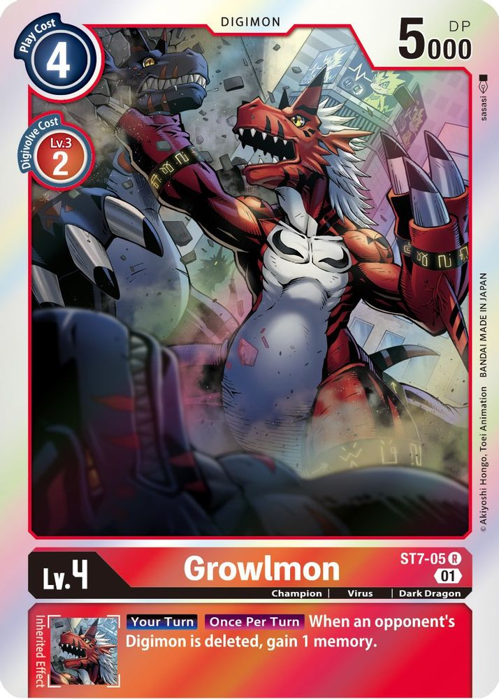 Growlmon, Foil, front