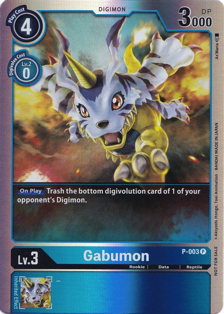 Gabumon - P-003 (Rainbow Foil), Foil, front