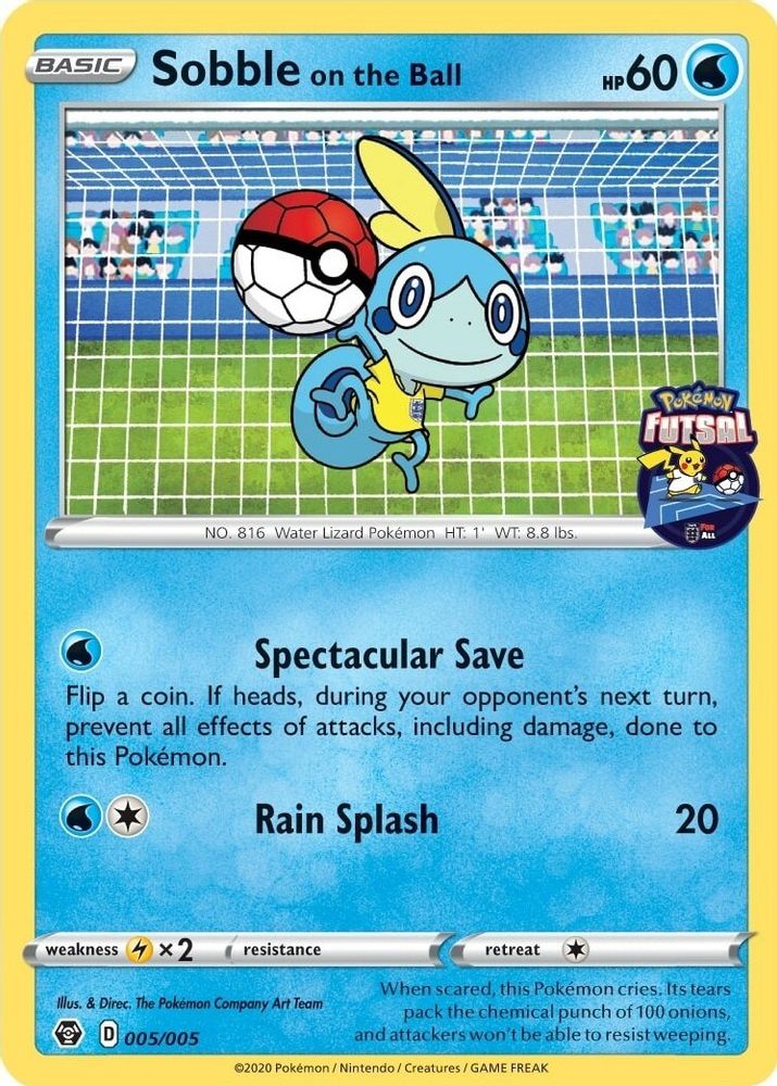 Sobble on the Ball - 005/005 (Pokemon Futsal)
