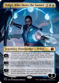 Teferi, Who Slows the Sunset (Borderless), Innistrad: Midnight Hunt