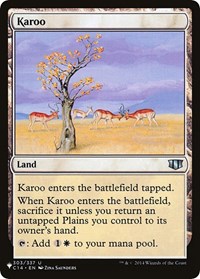 Karoo (C14), The List Reprints