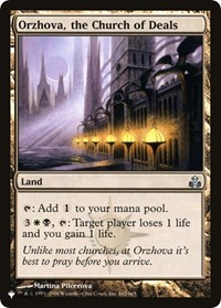 Orzhova, the Church of Deals, The List Reprints