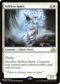 Selfless Spirit, The List Reprints