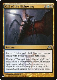 Call of the Nightwing (GTC), The List Reprints