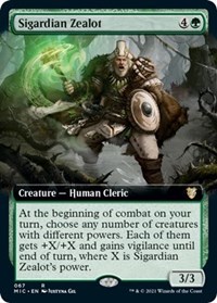 Sigardian Zealot (Extended Art), Commander: Innistrad: Midnight Hunt