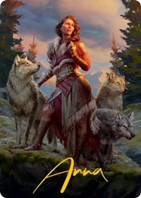 Arlinn, the Pack's Hope Art Card (01/81) (Gold-Stamped Signature), Art Series: Innistrad: Midnight Hunt