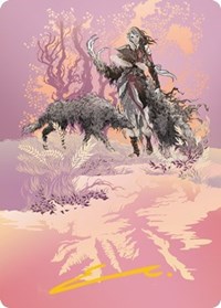 Arlinn, the Pack's Hope Art Card (03/81) (Gold-Stamped Signature), Art Series: Innistrad: Midnight Hunt