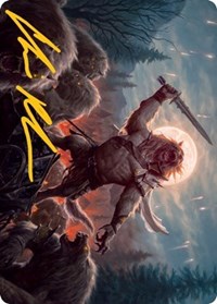 Tovolar, the Midnight Scourge Art Card (06/81) (Gold-Stamped Signature), Art Series: Innistrad: Midnight Hunt