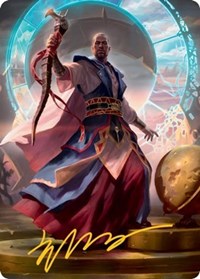 Teferi, Who Slows the Sunset Art Card (Gold-Stamped Signature), Art Series: Innistrad: Midnight Hunt
