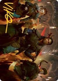 Candlelit Cavalry Art Card (Gold-Stamped Signature), Art Series: Innistrad: Midnight Hunt