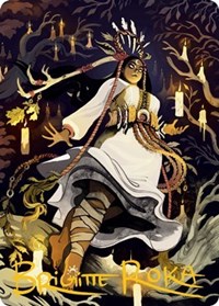 Candlegrove Witch Art Card (76/81) (Gold-Stamped Signature), Art Series: Innistrad: Midnight Hunt