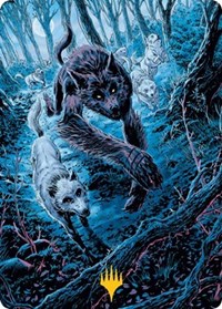 Untamed Pup Art Card (Gold-Stamped Signature), Art Series: Innistrad: Midnight Hunt