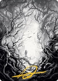 Forest Art Card (81/81) (Gold-Stamped Signature), Art Series: Innistrad: Midnight Hunt