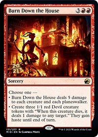 Burn Down the House, Prerelease Cards