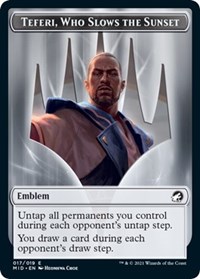 Emblem - Teferi, Who Slows the Sunset, Innistrad: Midnight Hunt