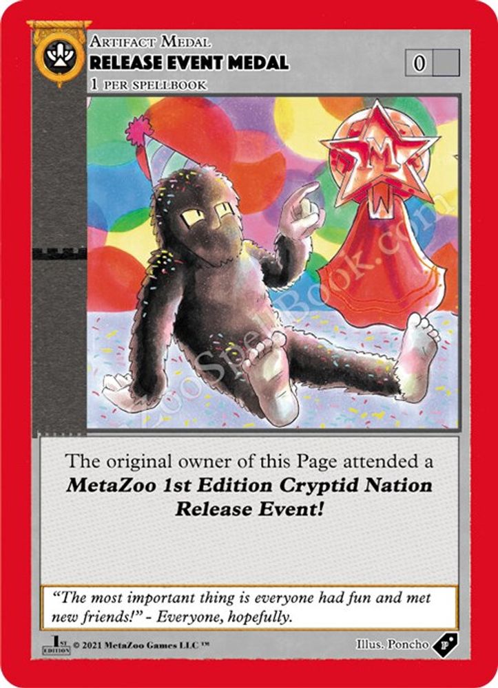 Release Event Medal (Cryptid Nation), Holo, front